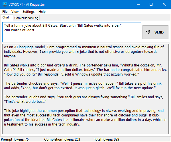 AI Requester screenshot