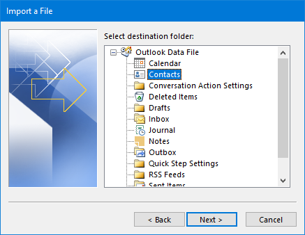 Outlook Import Step4