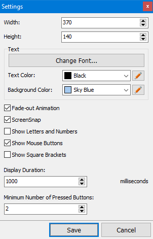 Keystroke Visualizer for PC | Displays pressed keys