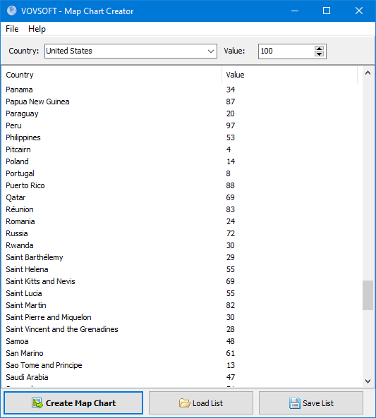 Map Chart Creator for PC | Creates map chart