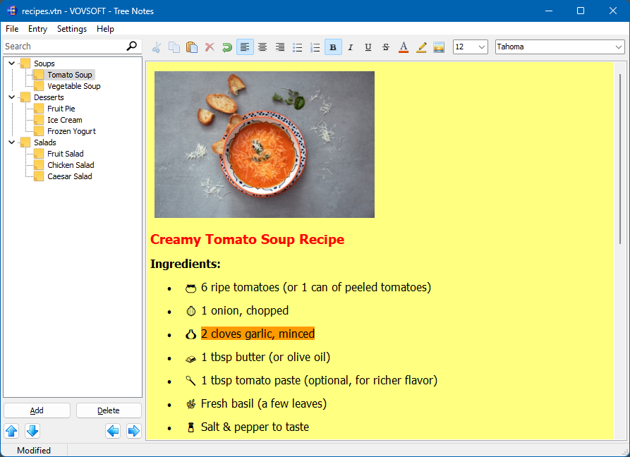 Tree Notes for PC | Hierarchical note software